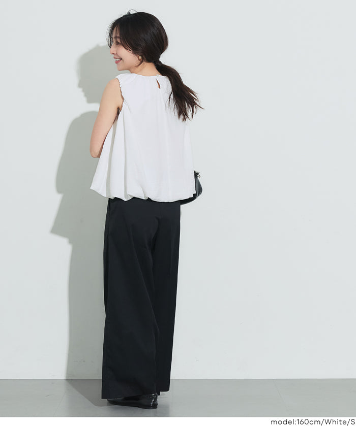 甜美氣球下擺無袖背心 (Balloon sleeveless blouse)