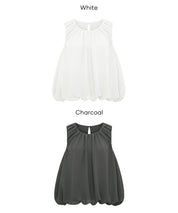 甜美氣球下擺無袖背心 (Balloon sleeveless blouse)