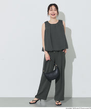 甜美氣球下擺無袖背心 (Balloon sleeveless blouse)