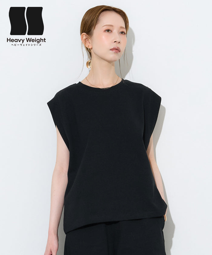 【重磅棉】棉質圓領法式袖T恤 (Heavyweight sleeveless)