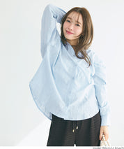 森系棉質蕾絲長袖襯衫