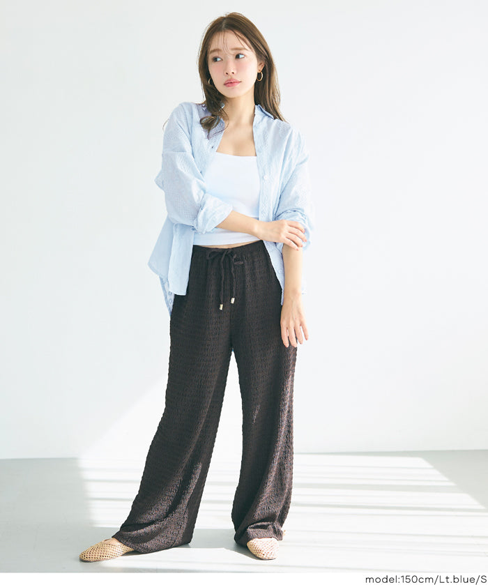 森系棉質蕾絲長袖襯衫