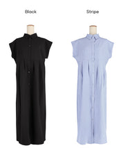 日系長版短袖襯衫連衣裙(Tucked Shirt Dress)