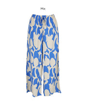渡假感花樣休閒寬褲 (Rayon geometric pattern pants)