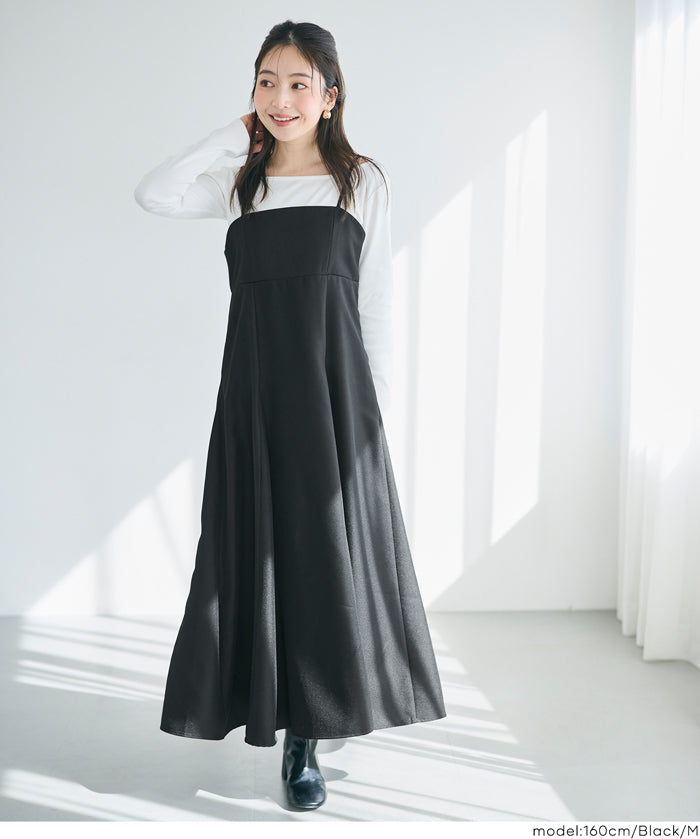 日系女神魚尾細肩帶連身裙