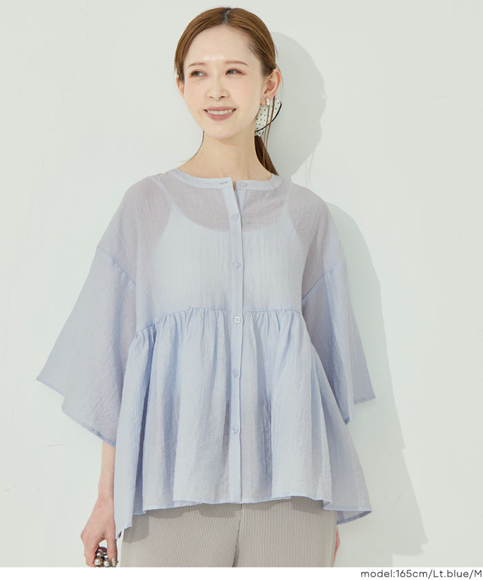 空氣感日系荷葉邊襯衫
