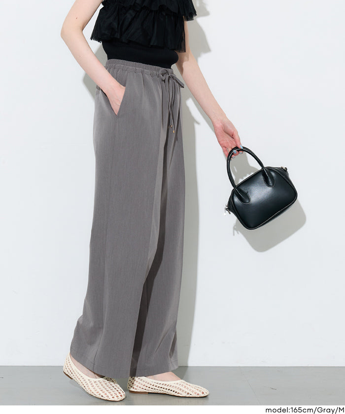 3D美腿涼感抽繩通勤西裝寬褲 (3D Summer Wide Pants)