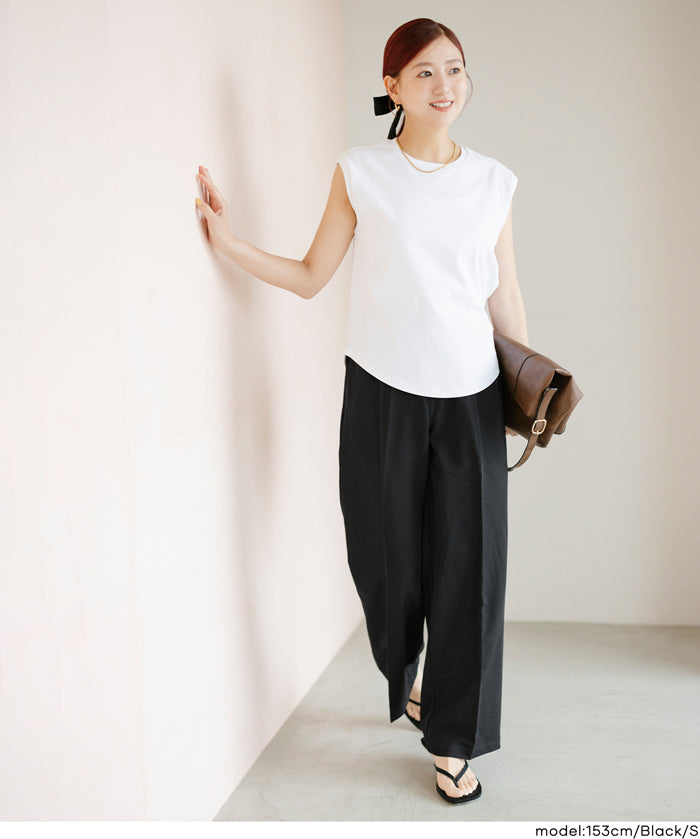 3D美腿涼感抽繩通勤西裝寬褲 (3D Summer Wide Pants)