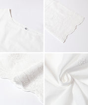 森系棉質蕾絲長袖上衣