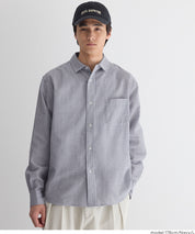 ［特價$229→$179］男裝輕盈棉質直條紋長袖襯衫