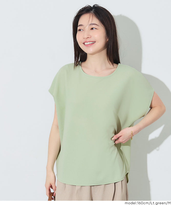 【彈性喬其針織】法式袖上衣