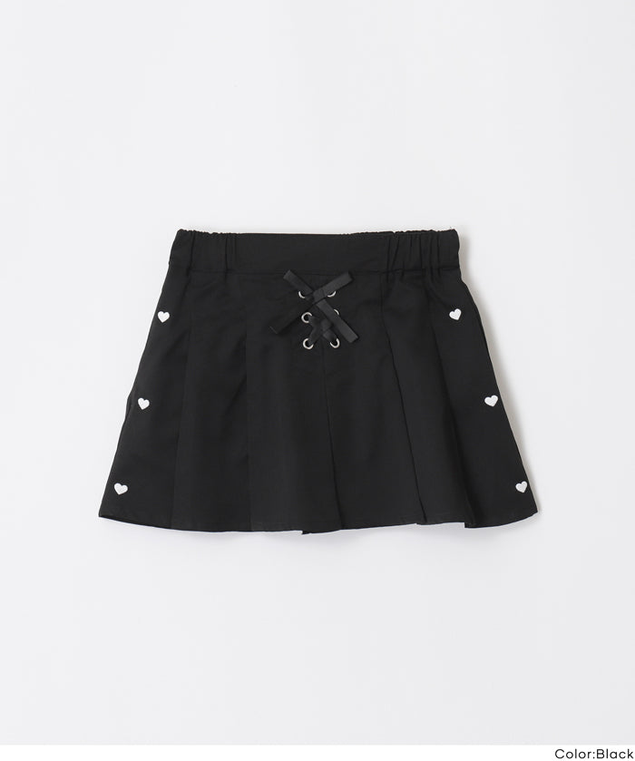 童裝愛心綁帶設計迷你百褶裙