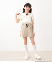 童裝愛心綁帶設計迷你百褶裙