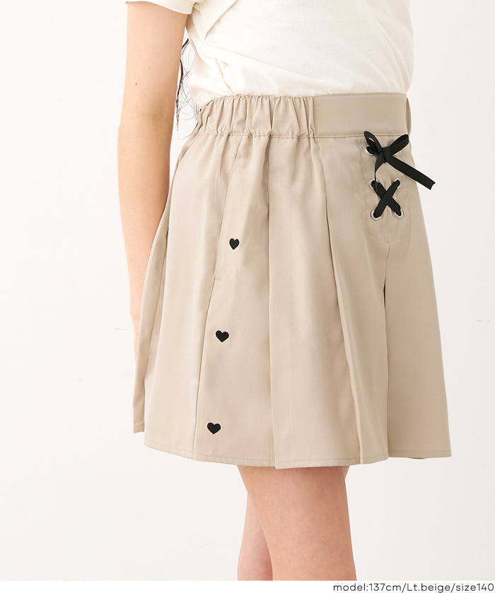 童裝愛心綁帶設計迷你百褶裙