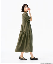 日系澎澎袖蛋糕連身裙