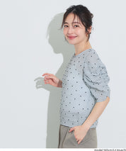 日系公主袖透膚短袖上衣
