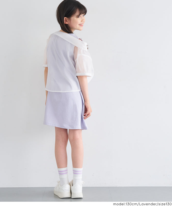 童裝假兩件拼接連衣裙