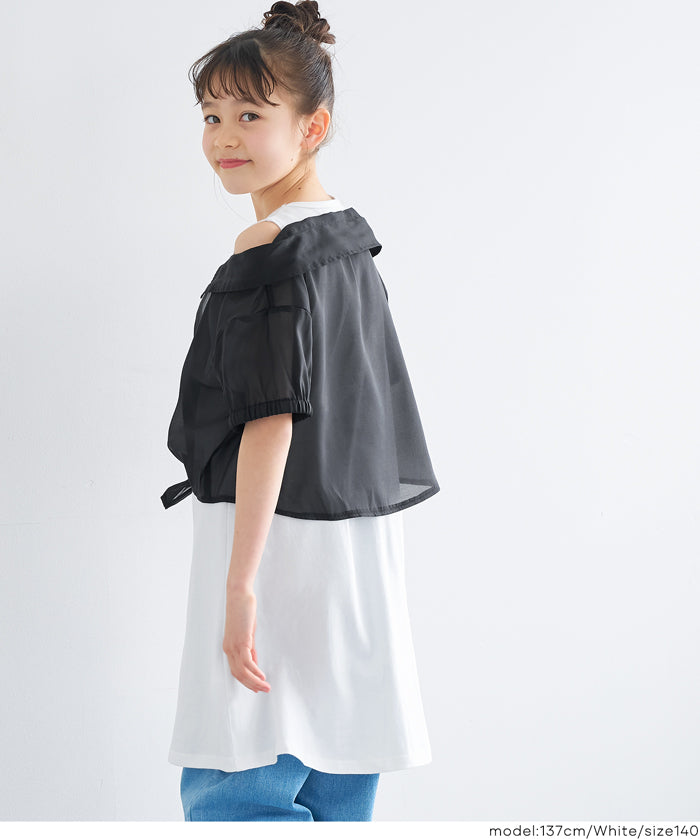 童裝假兩件拼接連衣裙