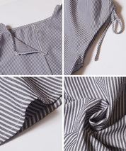 凹凸肌理短版抽皺設計娃娃襯衫 (Soccer Gathered Blouse)