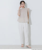 日系蕾絲拼接無袖上衣( Blouse with lace flares)