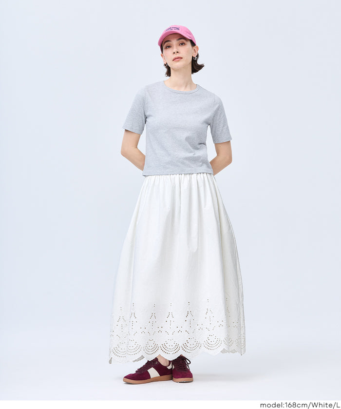森系蕾絲長裙 (Lace Flare Skirt)
