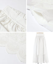 森系蕾絲長裙 (Lace Flare Skirt)