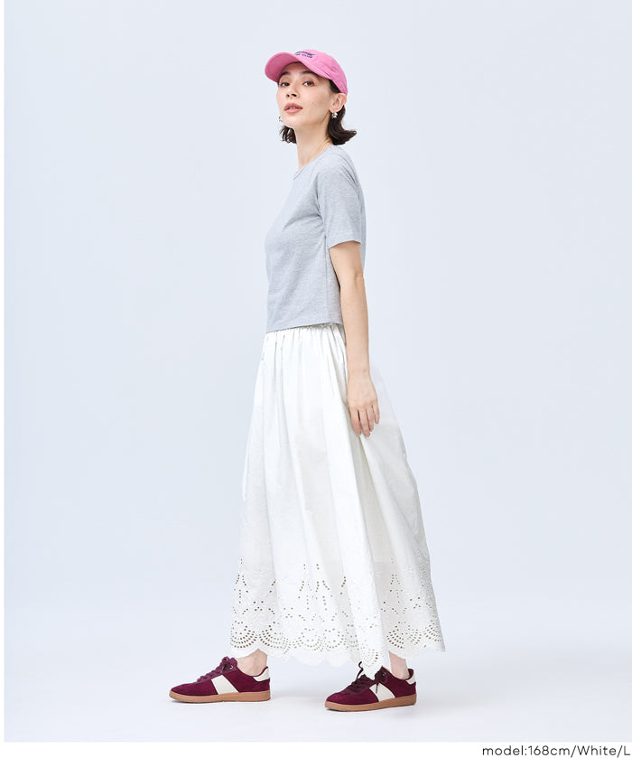 森系蕾絲長裙 (Lace Flare Skirt)