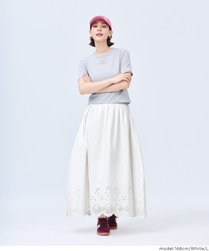森系蕾絲長裙 (Lace Flare Skirt)
