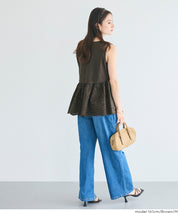 日系蕾絲拼接娃娃無袖上衣  (Punching Sleeveless Blouse)