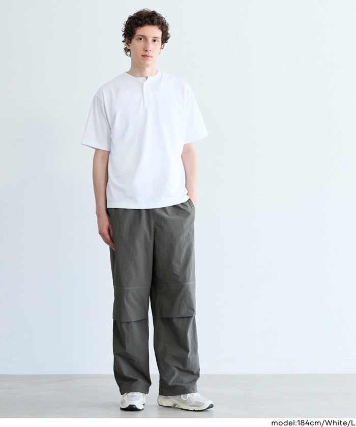 男裝亨利領短袖上衣 T-shirt
