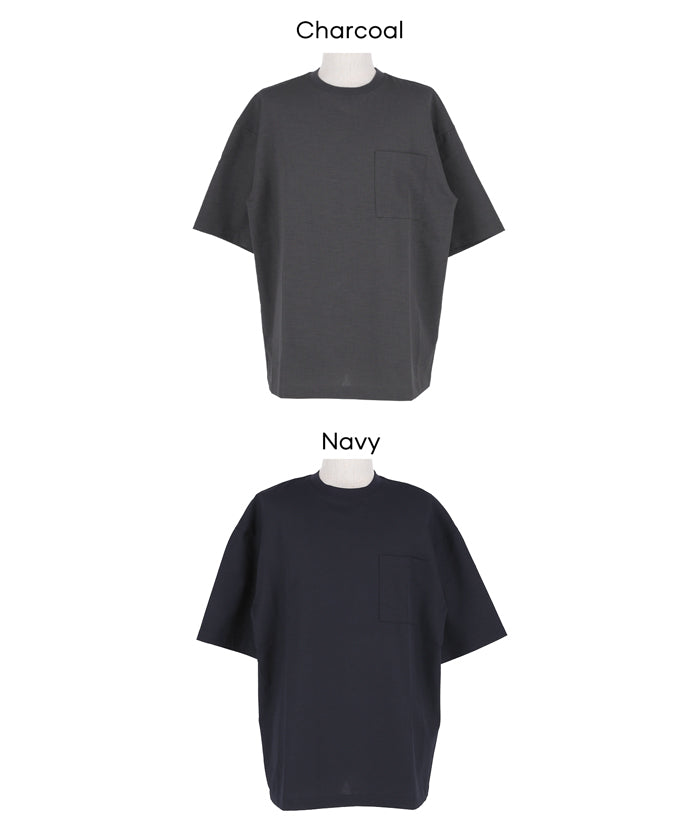 男裝棉麻質感短袖上衣 (Linen-like T-shirt)