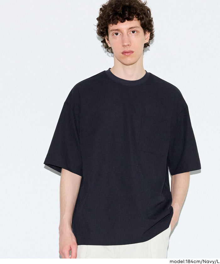 男裝棉麻質感短袖上衣 (Linen-like T-shirt)