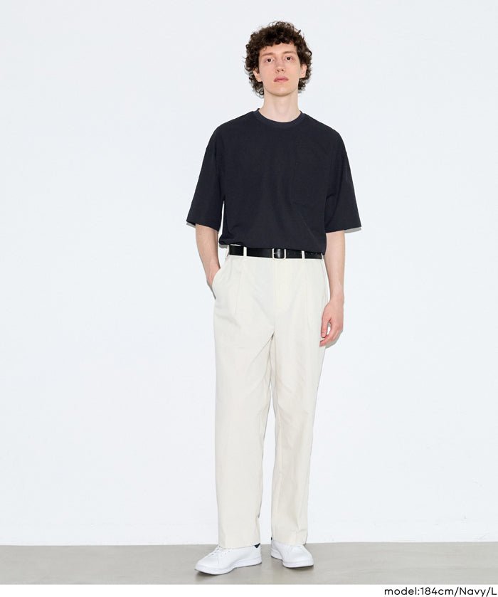 男裝棉麻質感短袖上衣 (Linen-like T-shirt)