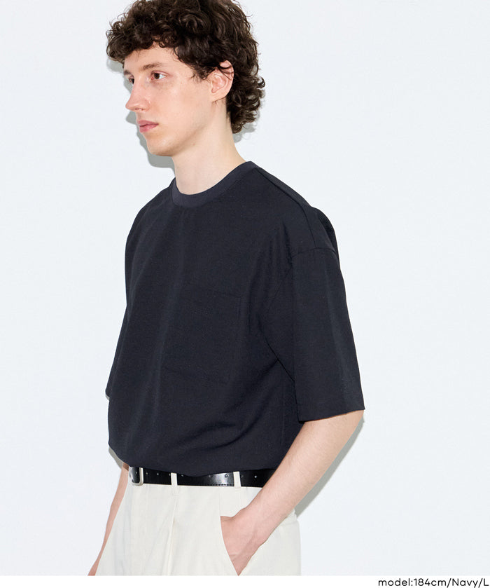 男裝棉麻質感短袖上衣 (Linen-like T-shirt)