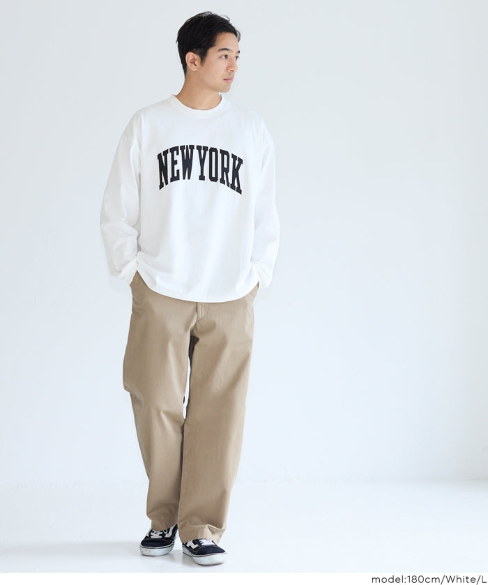 【早秋新品】 男裝英字LOGO長袖T-shirt