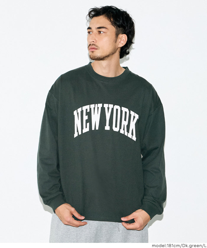 【早秋新品】 男裝英字LOGO長袖T-shirt
