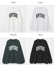 【早秋新品】 男裝英字LOGO長袖T-shirt
