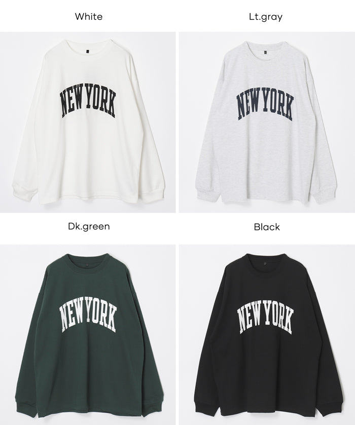 【早秋新品】 男裝英字LOGO長袖T-shirt