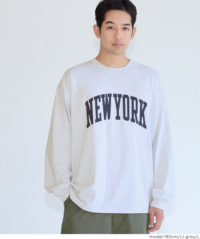 【早秋新品】 男裝英字LOGO長袖T-shirt