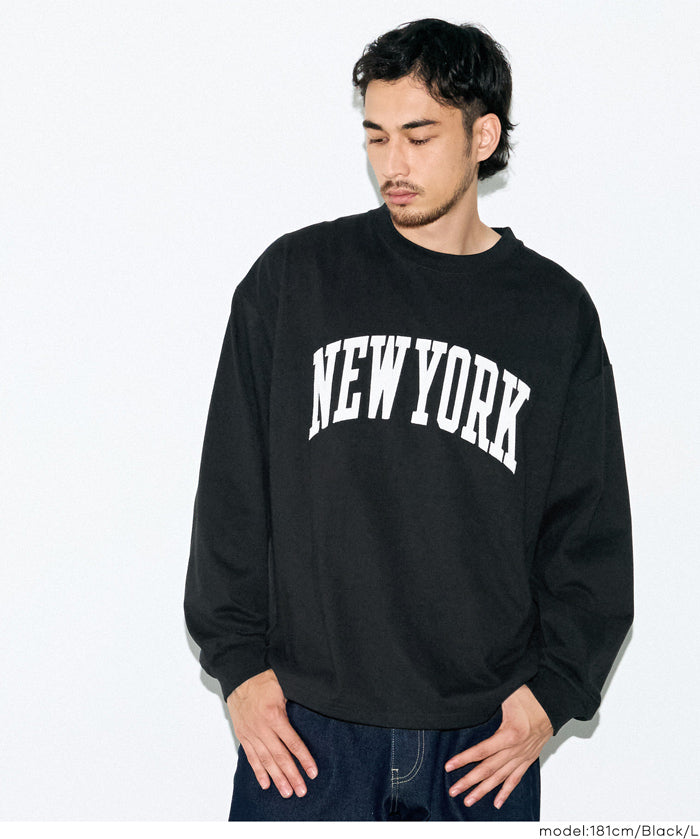 【早秋新品】 男裝英字LOGO長袖T-shirt