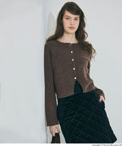 【可配套】軟糯絨感金扣針織開衫外套