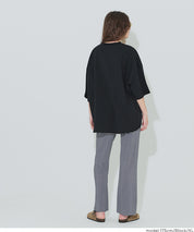 圓弧下擺5分袖天竺棉短袖上衣