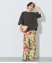 Half sleeve tail cut cotton T-shirt
