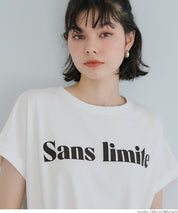 法式袖寬鬆版型LOGO T-shirt