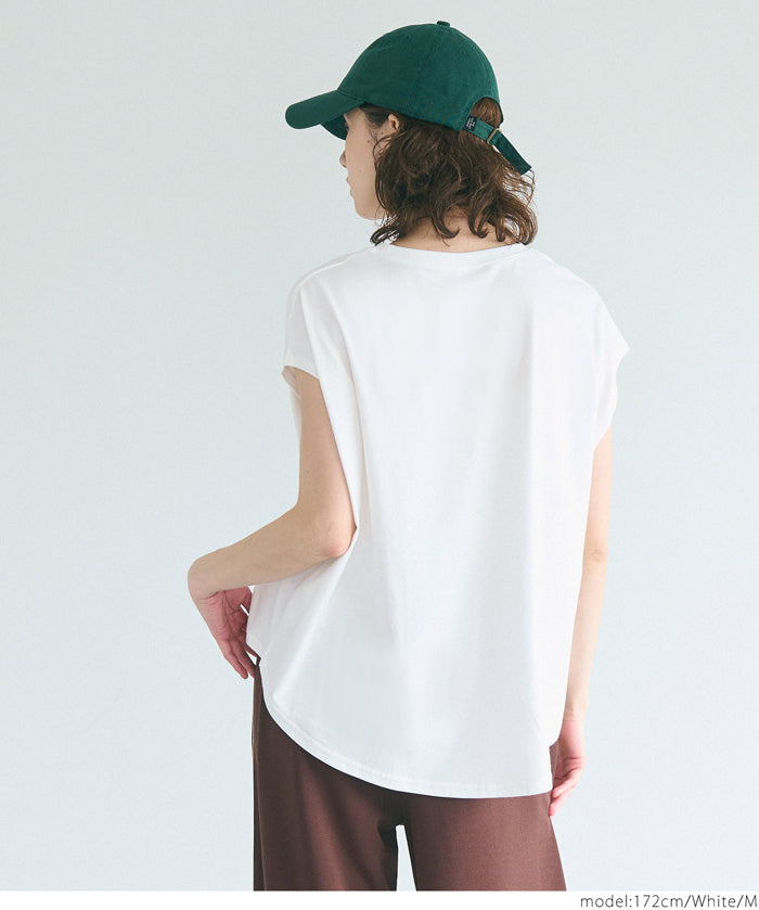 經典法式袖單色短袖上衣  T-shirt