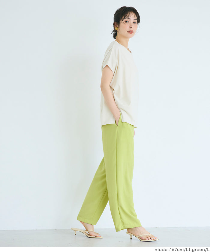 Satin Drawstring Wide-Leg Pants