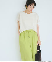 Satin Drawstring Wide-Leg Pants
