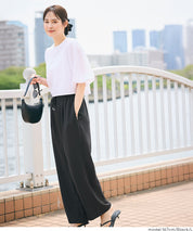 Satin Drawstring Wide-Leg Pants