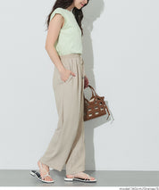 Satin Drawstring Wide-Leg Pants