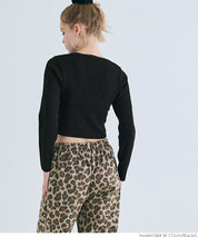 Cropped knit top